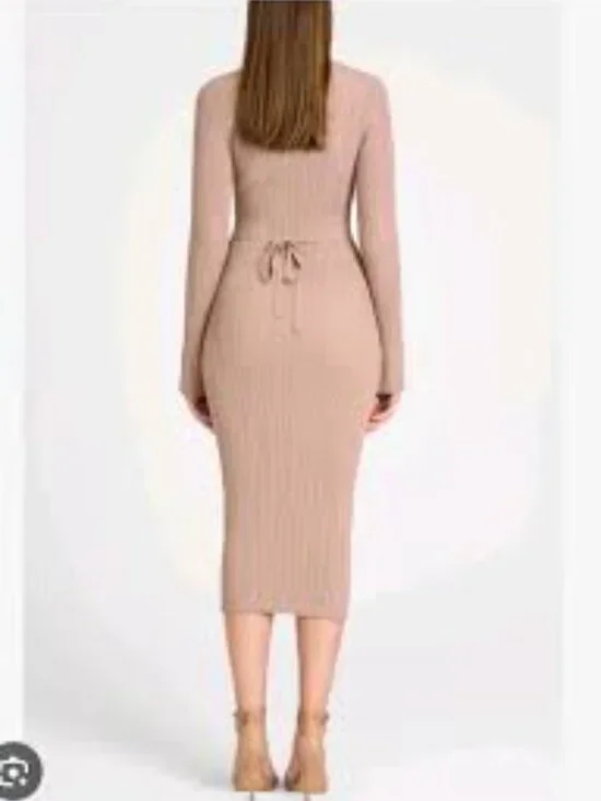 WAYF alexi long sleeve rib dress - NEW - Picture 4 of 6
